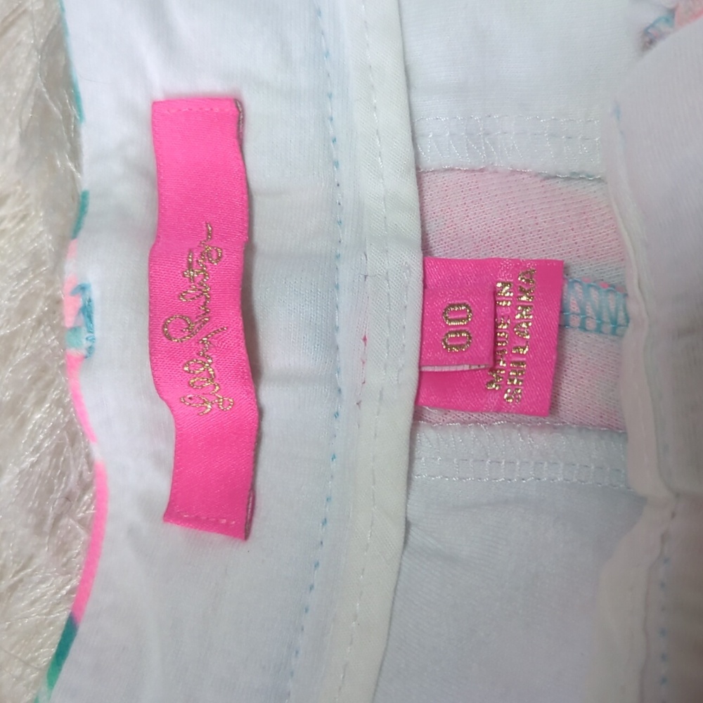 Lilly Pulitzer 5" Callahan Pink Blue Shorts Pineapple Shake Shorts 00 - Picture 6 of 7